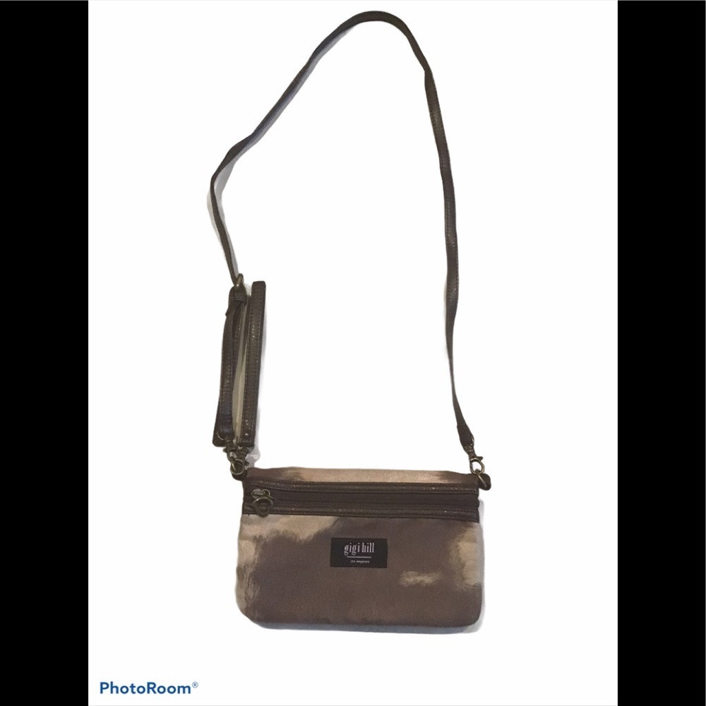 Gigi Hill Faux Suede Crossbody Wristlet Purse